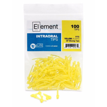 Dental Impression Intraoral Mixing Tips 100 pcs Yellow - by ELEMENT