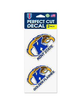 Wincraft Kent State Golden Flashes 4X8 Die Cut Decal (Two - 4X4 Decals)