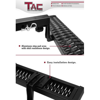 Tac Aluminum Hitch Step Universal Fit 2" Rear Hitch Receivers With 6" Drop