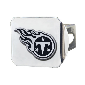 Fanmats 21589 Tennessee Titans Chrome Metal Hitch Cover With Chrome Metal 3D Emblem