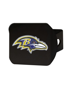 Fanmats 22535 Baltimore Ravens Black Metal Hitch Cover - 3D Color Emblem