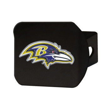 Fanmats 22535 Baltimore Ravens Black Metal Hitch Cover - 3D Color Emblem