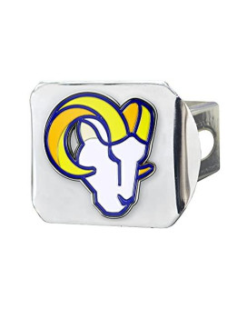 Nfl Los Angeles Rams Metal Hitch Cover, Chrome, 2 Square Type Iii Hitch Cover