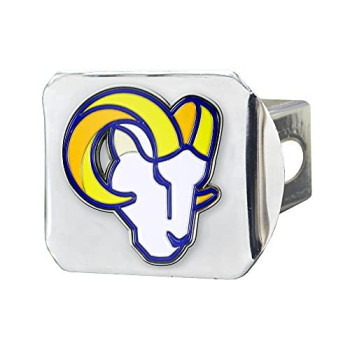 Nfl Los Angeles Rams Metal Hitch Cover, Chrome, 2 Square Type Iii Hitch Cover