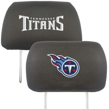 Fanmats 12518 Tennessee Titans Embroidered Head Rest Cover Set - 2 Pieces