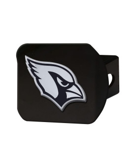 Fanmats 21486 Arizona Cardinals Black Metal Hitch Cover With Metal Chrome 3D Emblem