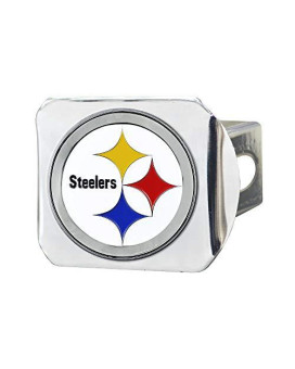 Nfl Pittsburgh Steelers Metal Hitch Cover, Chrome, 2 Square Type Iii Hitch Cover