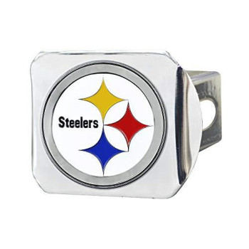 Nfl Pittsburgh Steelers Metal Hitch Cover, Chrome, 2 Square Type Iii Hitch Cover