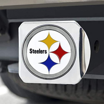 Nfl Pittsburgh Steelers Metal Hitch Cover, Chrome, 2 Square Type Iii Hitch Cover