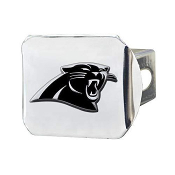 Fanmats - 21499 Nfl Carolina Panthers Metal Hitch Cover, Chrome, 2 Square Type Iii Hitch Cover