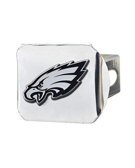 Nfl Philadelphia Eagles Metal Hitch Cover, Chrome, 2 Square Type Iii Hitch Cover