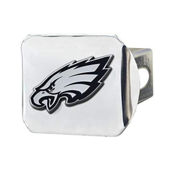 Nfl Philadelphia Eagles Metal Hitch Cover, Chrome, 2 Square Type Iii Hitch Cover