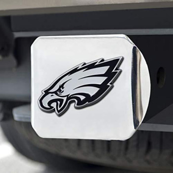 Nfl Philadelphia Eagles Metal Hitch Cover, Chrome, 2 Square Type Iii Hitch Cover