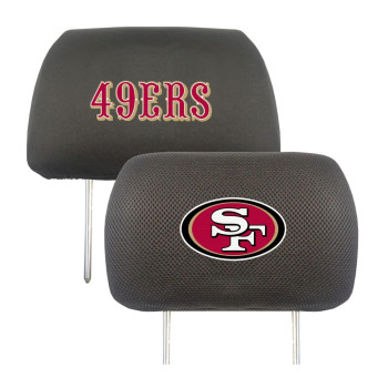 Fanmats 12514 San Francisco 49Ers Embroidered Head Rest Cover Set - 2 Pieces