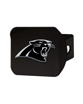 Fanmats 21500 Nfl - Carolina Panthers Black 2 Square Type Iii Metal Hitch Cover With 3D Chrome Emblem,2 Square Type Iii Hitch Cover