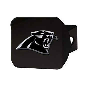 Fanmats 21500 Nfl - Carolina Panthers Black 2 Square Type Iii Metal Hitch Cover With 3D Chrome Emblem,2 Square Type Iii Hitch Cover