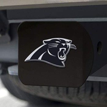 Fanmats 21500 Nfl - Carolina Panthers Black 2 Square Type Iii Metal Hitch Cover With 3D Chrome Emblem,2 Square Type Iii Hitch Cover