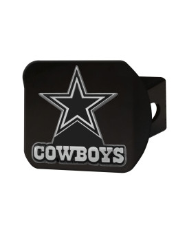 Fanmats 21514 Dallas Cowboys Black Metal Hitch Cover With Metal Chrome 3D Emblem