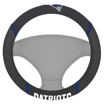 Fanmats 15166 New England Patriots Embroidered Steering Wheel Cover