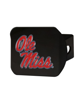 Fanmats 22710 Ole Miss Rebels Black Metal Hitch Cover - 3D Color Emblem