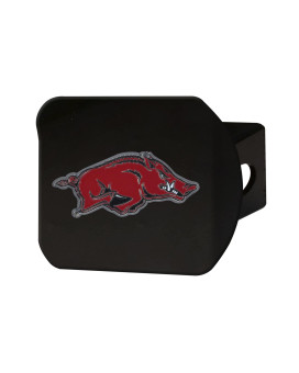 Fanmats 22640 Arkansas Razorbacks Black Metal Hitch Cover - 3D Color Emblem