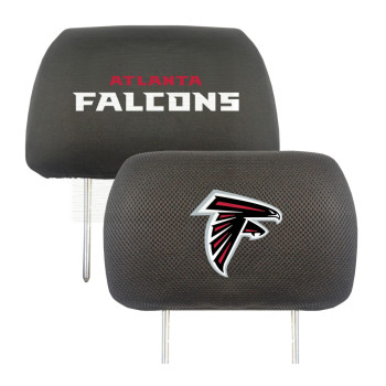 Fanmats 12489 Atlanta Falcons Embroidered Head Rest Cover Set - 2 Pieces