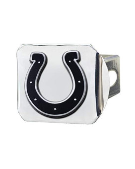 Fanmats 21535 Nfl Indianapolis Colts Metal Hitch Cover, Chrome, 2 Square Type Iii Hitch Cover