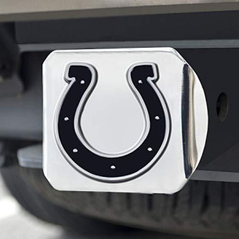 Fanmats 21535 Nfl Indianapolis Colts Metal Hitch Cover, Chrome, 2 Square Type Iii Hitch Cover