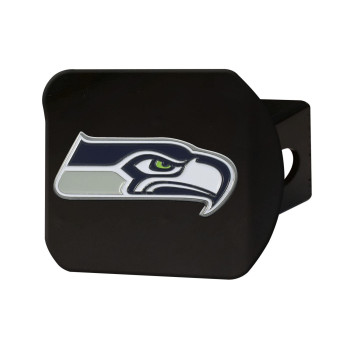 Fanmats - 22613 Nfl Seattle Seahawks Metal Hitch Cover, Black, 2 Square Type Iii Hitch Cover