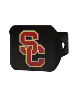 Fanmats 22822 Southern California Trojans Black Metal Hitch Cover - 3D Color Emblem