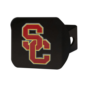 Fanmats 22822 Southern California Trojans Black Metal Hitch Cover - 3D Color Emblem