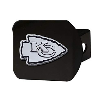 Nfl Kansas City Chiefs Metal Hitch Cover, Black, 2 Square Type Iii Hitch Cover