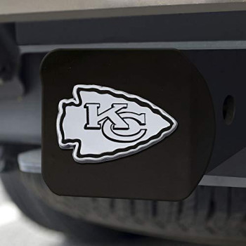 Nfl Kansas City Chiefs Metal Hitch Cover, Black, 2 Square Type Iii Hitch Cover