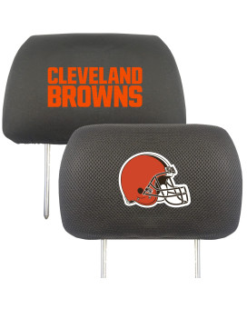 Fanmats 12495 Cleveland Browns Embroidered Head Rest Cover Set - 2 Pieces