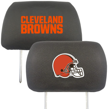 Fanmats 12495 Cleveland Browns Embroidered Head Rest Cover Set - 2 Pieces