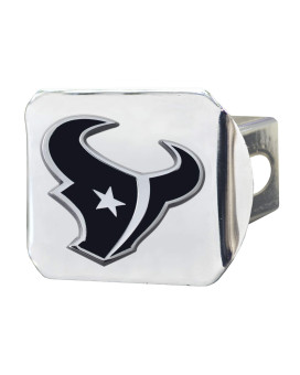 Fanmats 21529 Houston Texans Chrome Metal Hitch Cover With Chrome Metal 3D Emblem