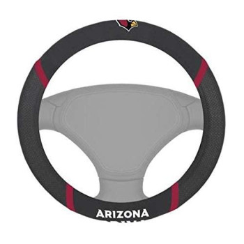 Fanmats 21489 Arizona Cardinals Embroidered Steering Wheel Cover