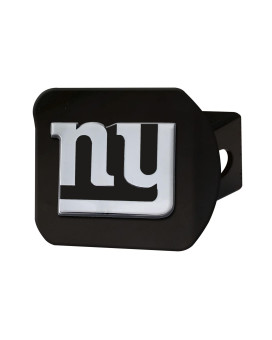 Fanmats 21564 New York Giants Black Metal Hitch Cover With Metal Chrome 3D Emblem