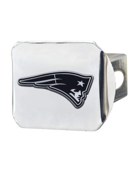 Fanmats 15614 New England Patriots Chrome Metal Hitch Cover With Chrome Metal 3D Emblem