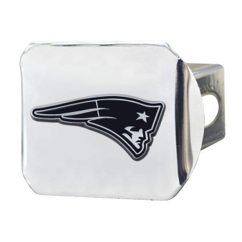 Fanmats 15614 New England Patriots Chrome Metal Hitch Cover With Chrome Metal 3D Emblem