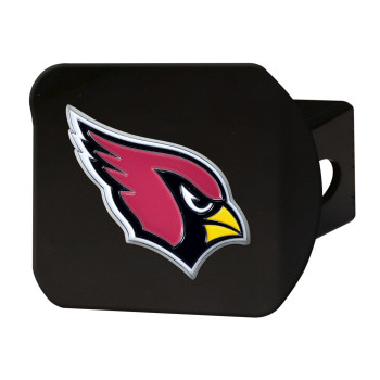 Fanmats - 22529 Nfl Arizona Cardinals Metal Hitch Cover, Black, 2 Square Type Iii Hitch Cover