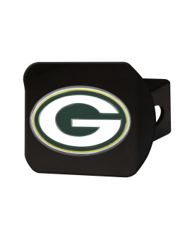 Fanmats - 22562 Nfl Green Bay Packers Metal Hitch Cover, Black, 2 Square Type Iii Hitch Cover