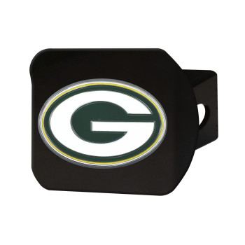 Fanmats - 22562 Nfl Green Bay Packers Metal Hitch Cover, Black, 2 Square Type Iii Hitch Cover