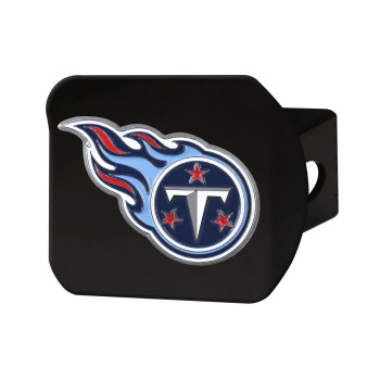 Fanmats 22619 Tennessee Titans Black Metal Hitch Cover - 3D Color Emblem