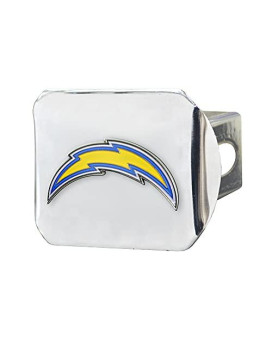 Fanmats - 22606 Nfl Los Angeles Chargers Metal Hitch Cover, Chrome, 2 Square Type Iii Hitch Cover , Yellow