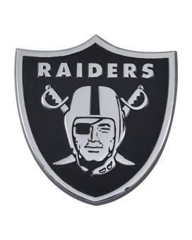 Fanmats 15598 Las Vegas Raiders 3D Chrome Metal Auto Emblem