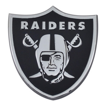 Fanmats 15598 Las Vegas Raiders 3D Chrome Metal Auto Emblem