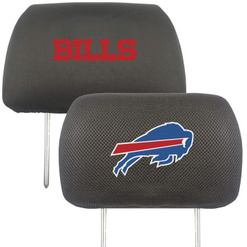 Fanmats Nfl Embroidered Head Rest Cover Set, 1 Count (Pack Of 1), Black