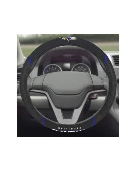 Fanmats 15621 Baltimore Ravens Embroidered Steering Wheel Cover