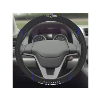 Fanmats 15621 Baltimore Ravens Embroidered Steering Wheel Cover